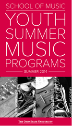 Youth Summer Music Programs general page on the School of Music website photo of the Youth Summer Music Programs brochure cover